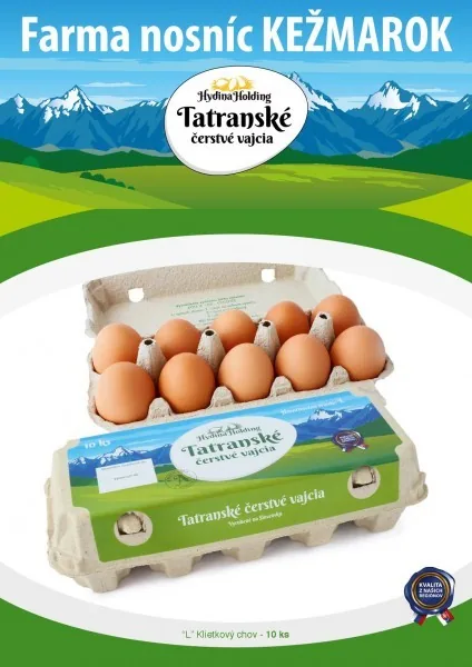 Tatranské vajcia – produktové balenie